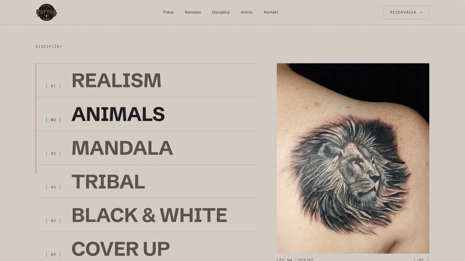 PLEŠO TATTOO s. r. o. – Tetovací studio – Disciplíny