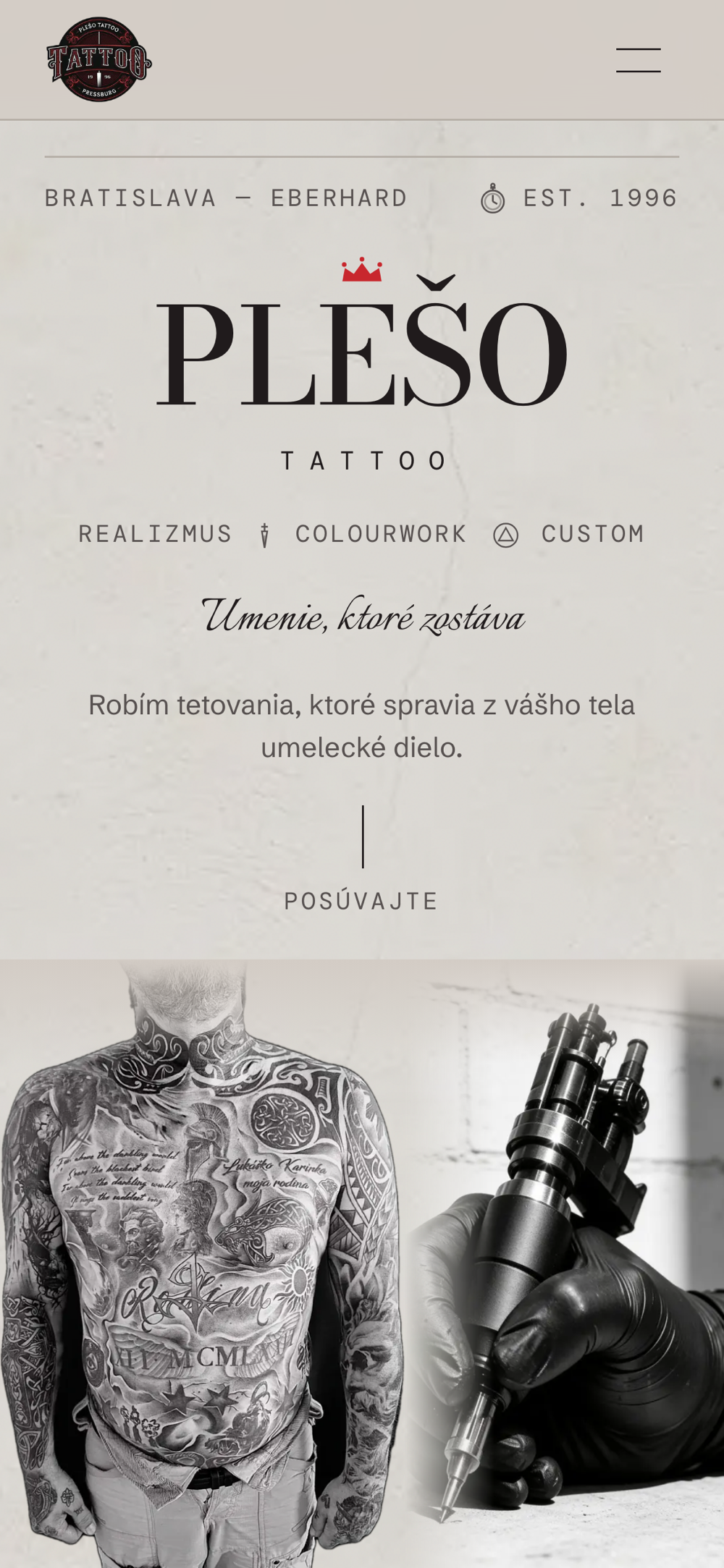 PLEŠO TATTOO s. r. o. – Tetovací studio – Mobil: domů